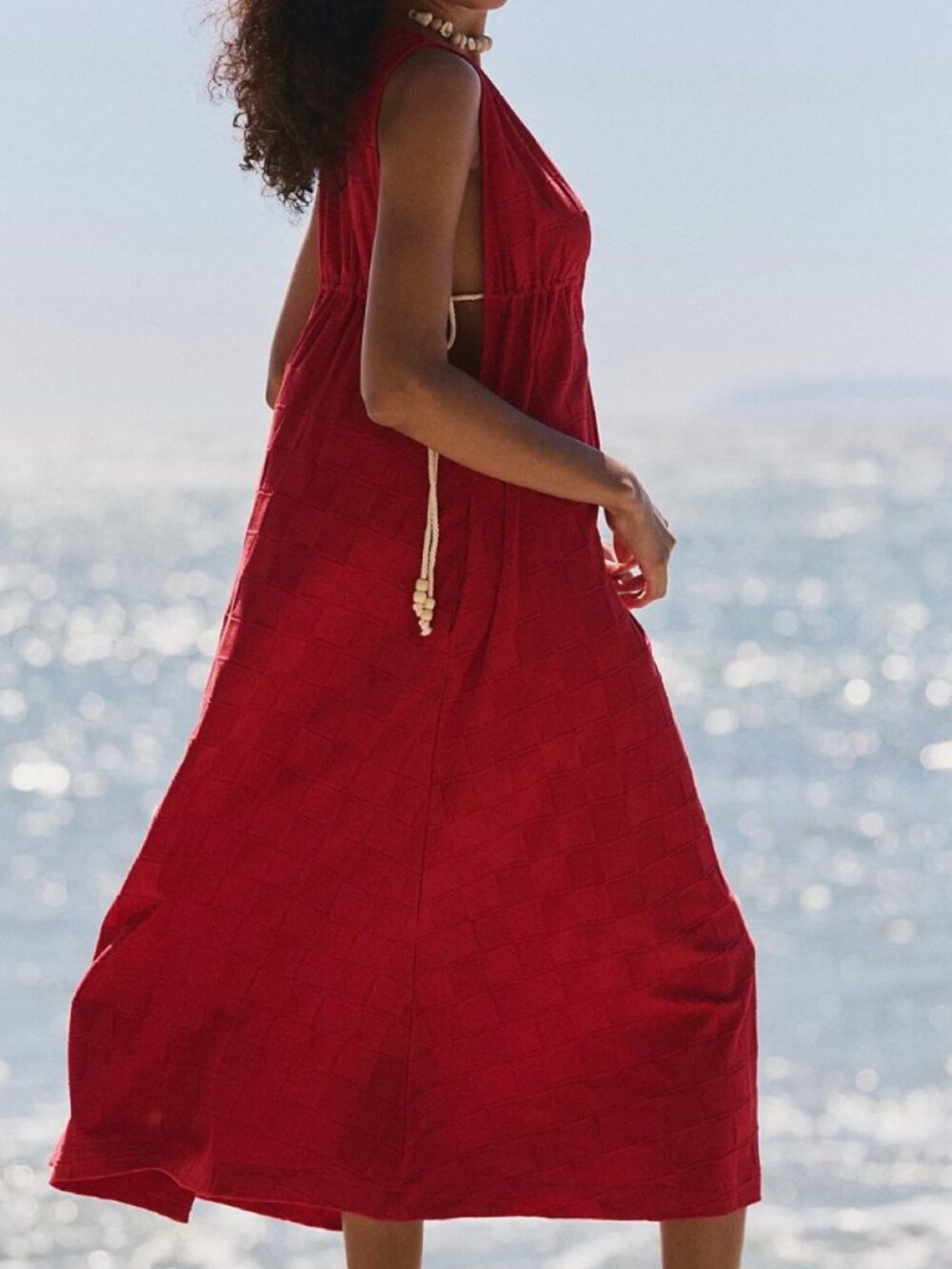 Free People Tidebreaker Midi Dress Large NWT - Picture 4 of 15